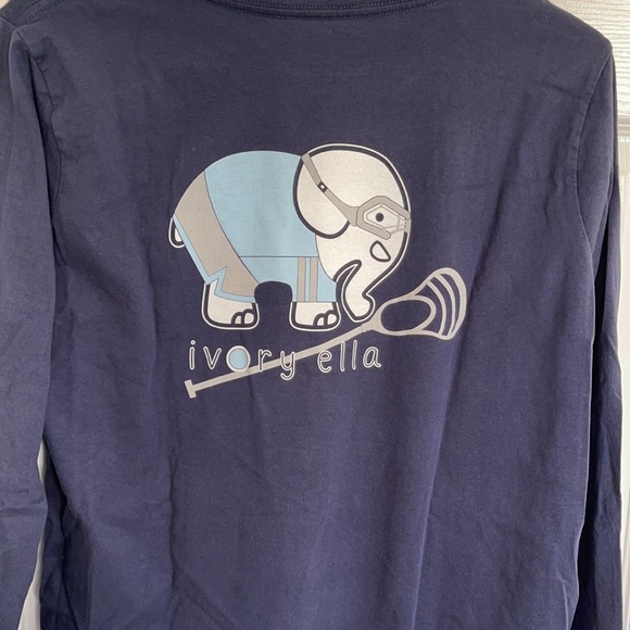 Ivory Ella lacrosse navy blue long sleeve shirt - Picture 4 of 4